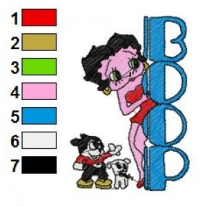 Betty Boop 04 Embroidery Design